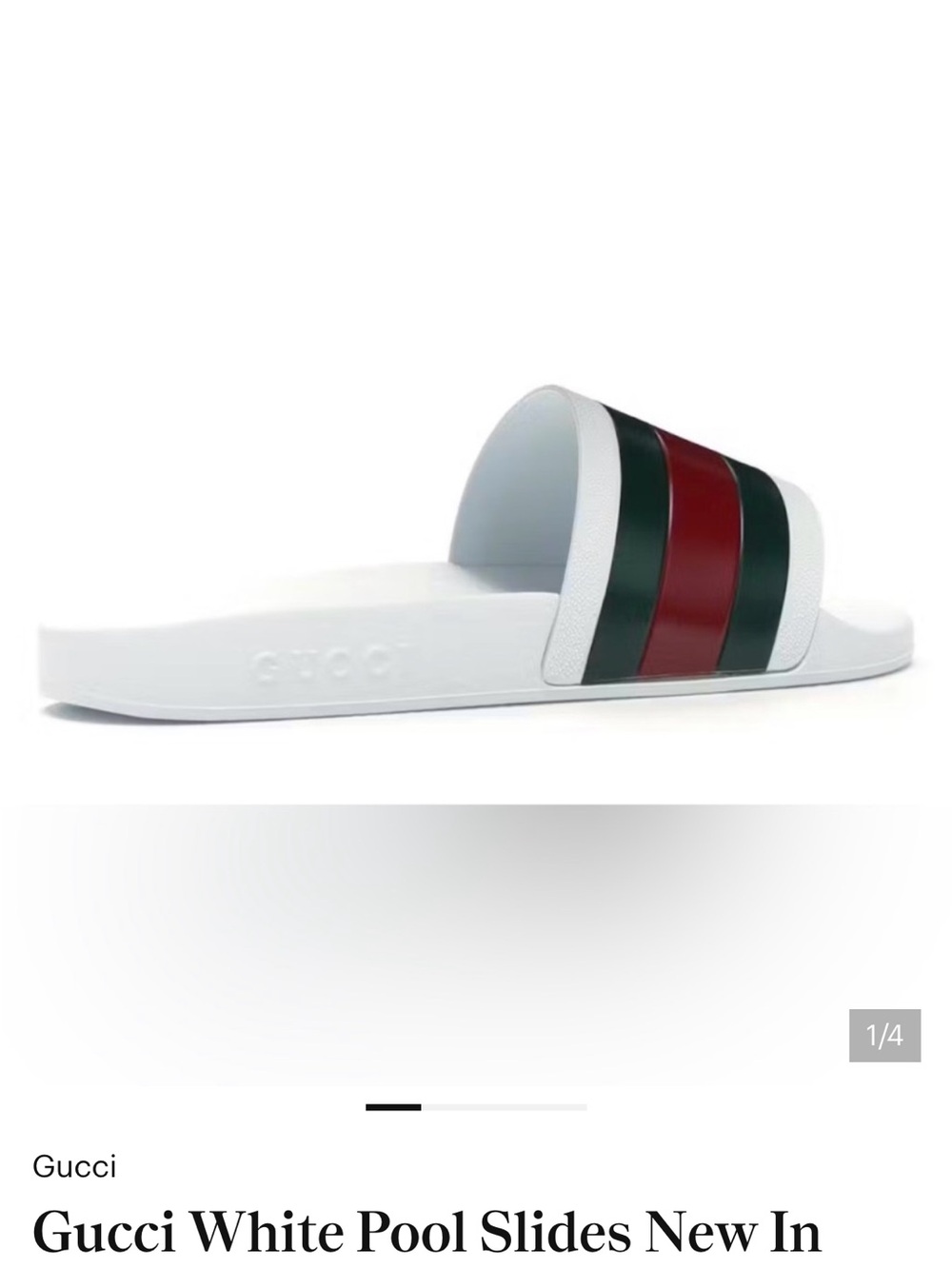 Gucci White Pool Slides New In Box w/Tags
$225